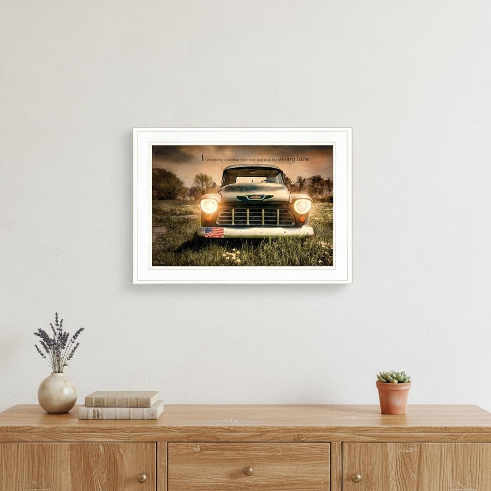 Wrong Lane 1 White Framed Print Wall Art HomeRoots