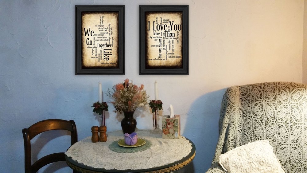 Set Of Two Sentiment Black Framed Print Wall Art HomeRoots