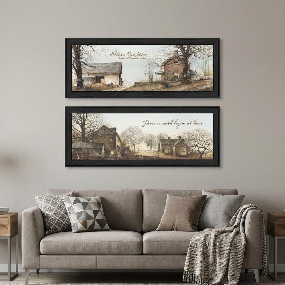 Set Of Two Farms Black Framed Print Wall Art HomeRoots