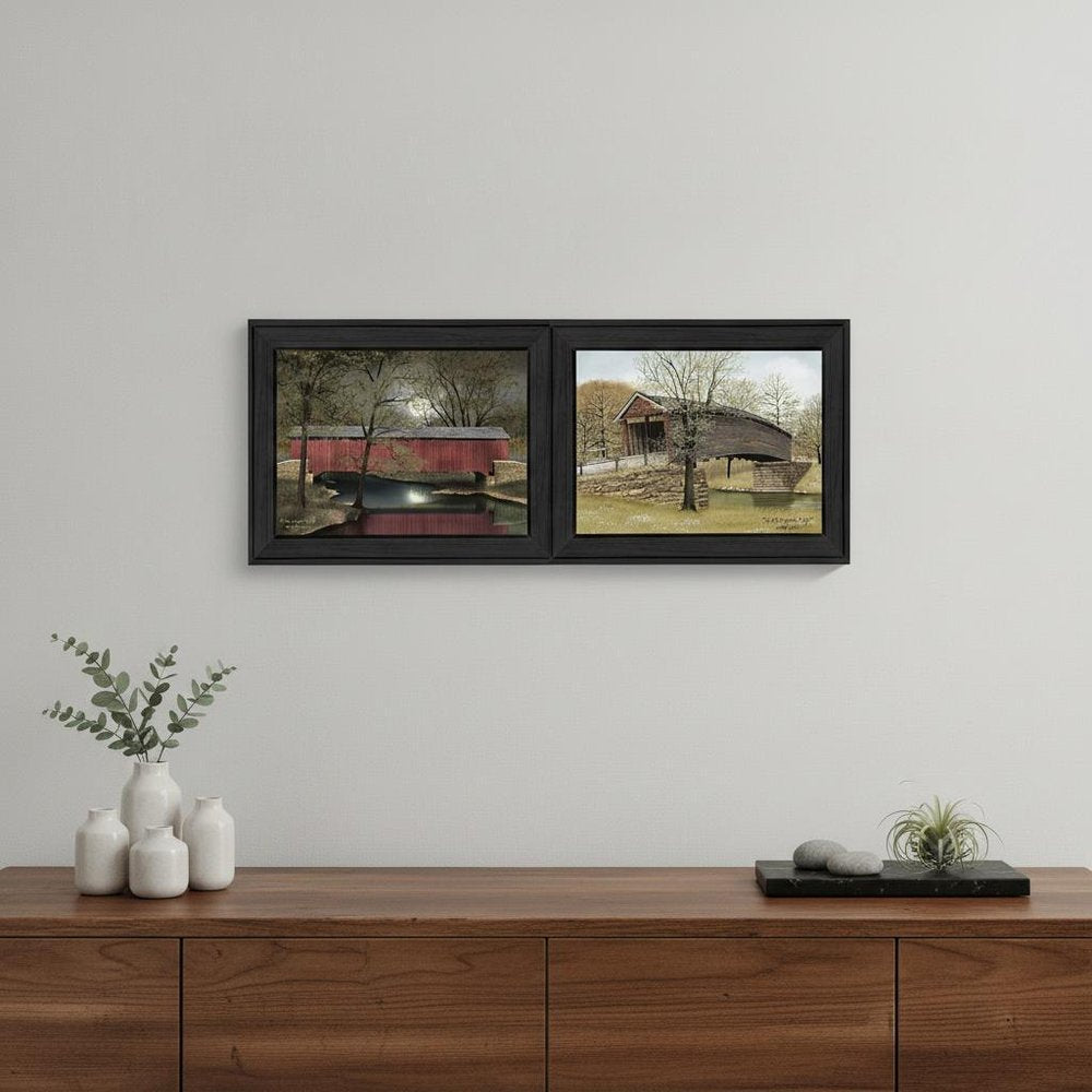 Set Of Two Bridges Black Framed Print Wall Art HomeRoots