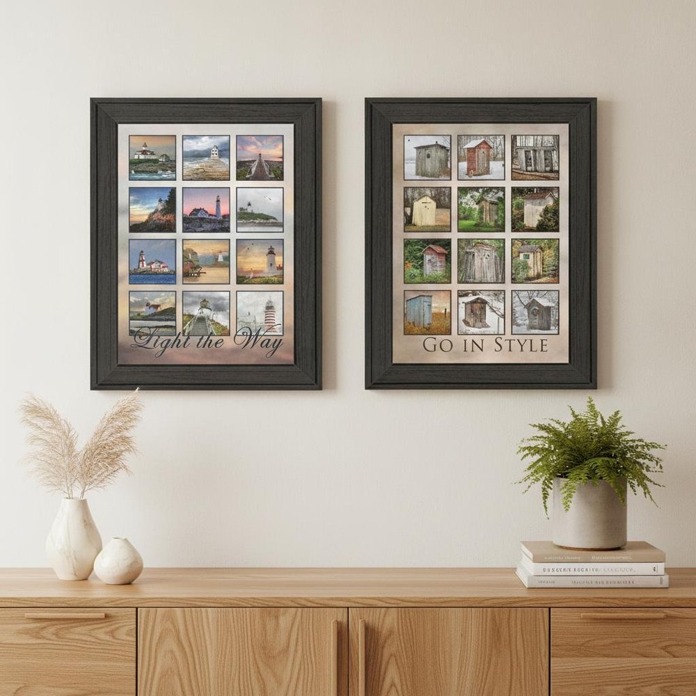 Set Of Two Light Your Way Black Framed Print Wall Art HomeRoots