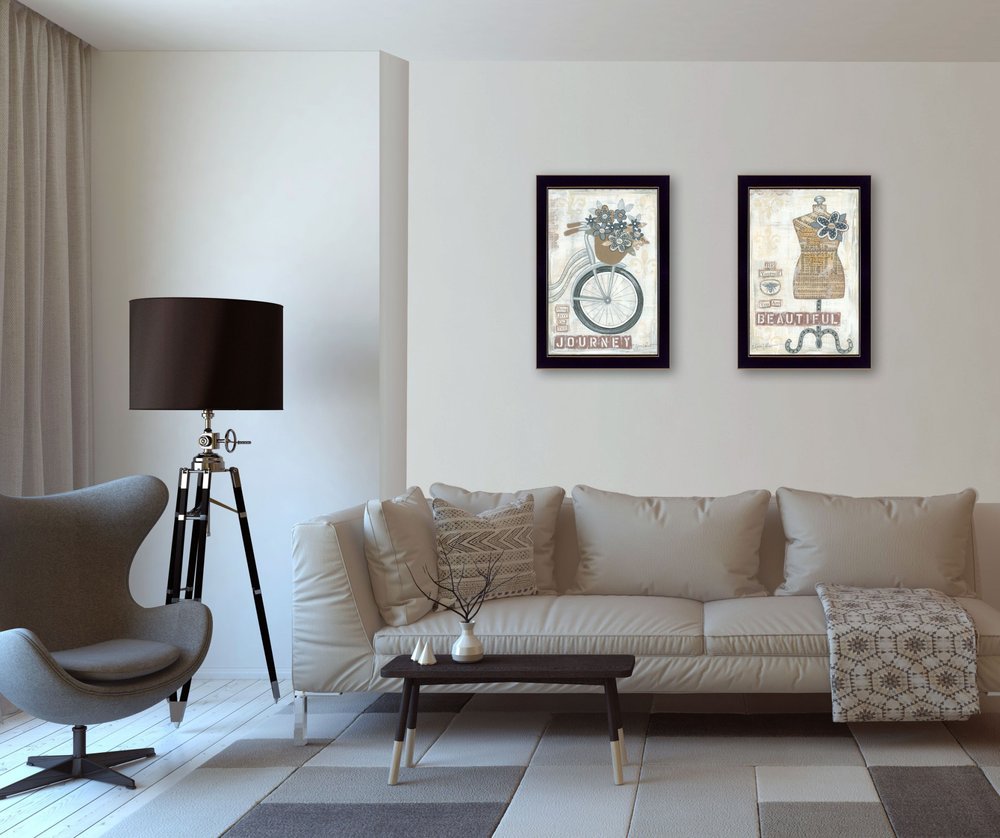 Set Of Two Beautiful Journey Black Framed Print Wall Art HomeRoots