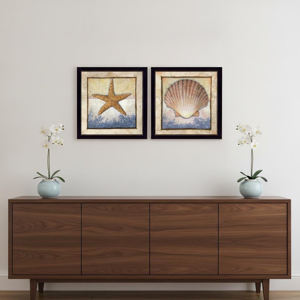 Set Of Two Sea Journey Black Framed Print Wall Art HomeRoots