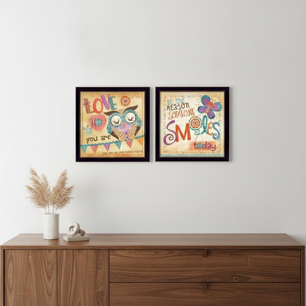 Set Of Two Be the Reason Black Framed Print Wall Art HomeRoots