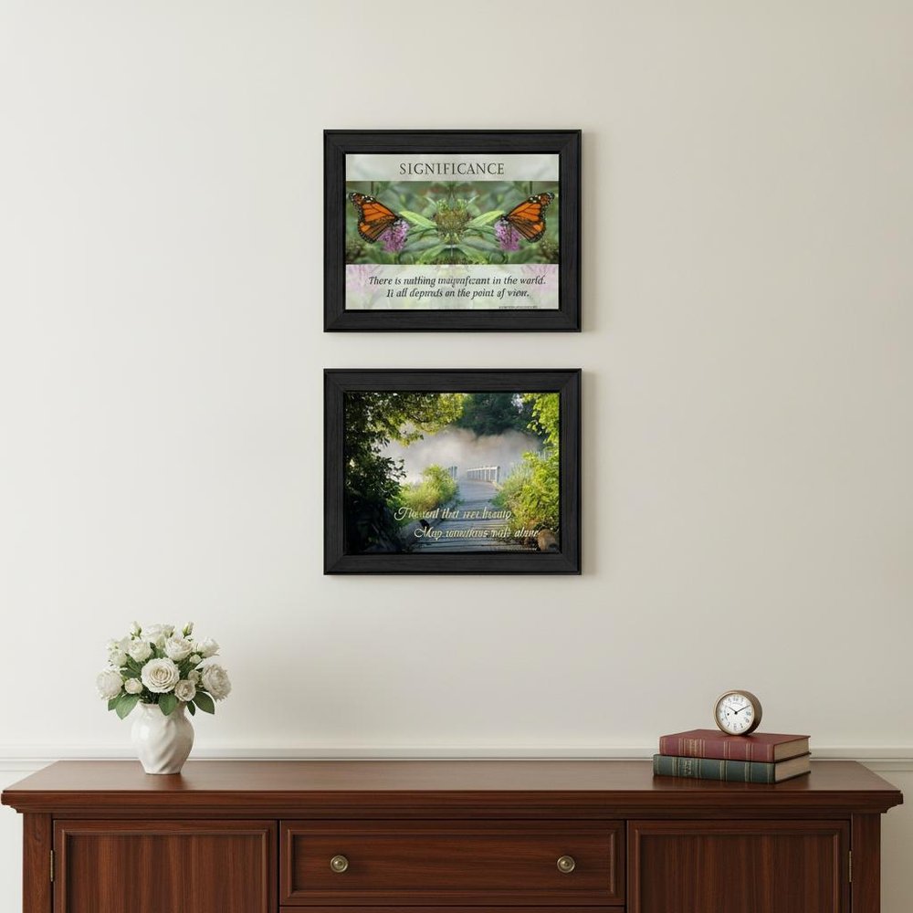 Set Of Two Beauty 1 Black Framed Print Wall Art HomeRoots
