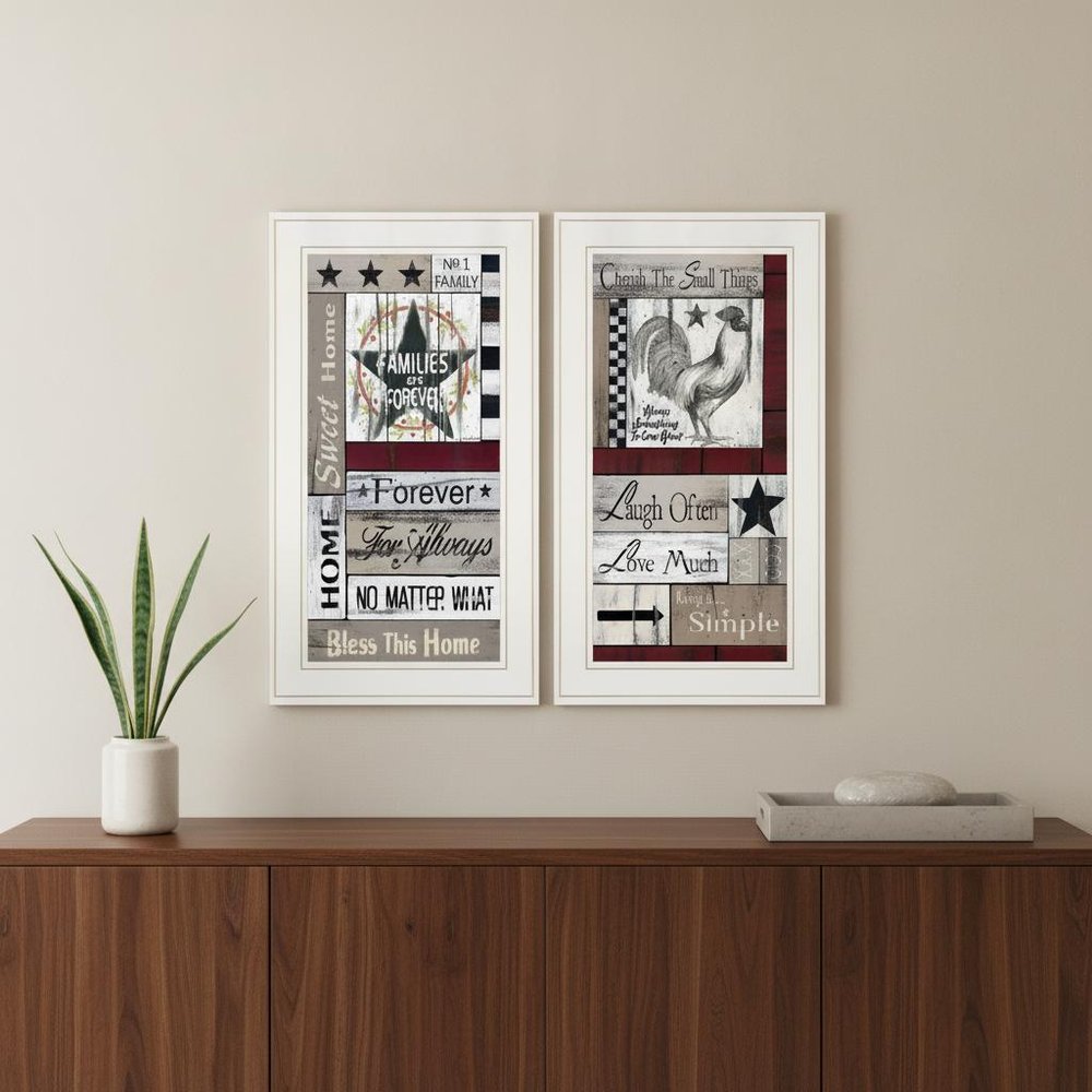 Set Of Two Family Wisdom 1 White Framed Print Wall Art HomeRoots