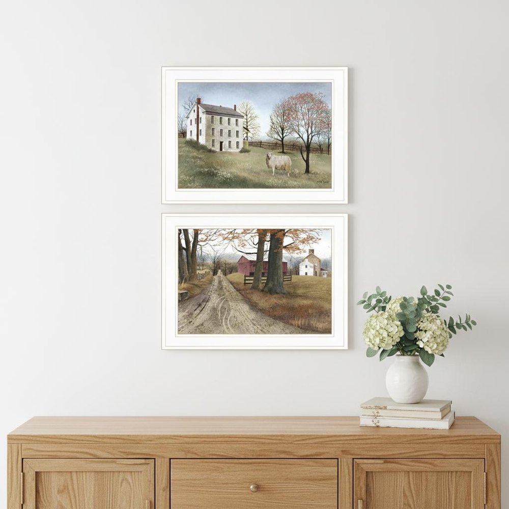 Set Of Two The Road Home 1 White Framed Print Wall Art HomeRoots