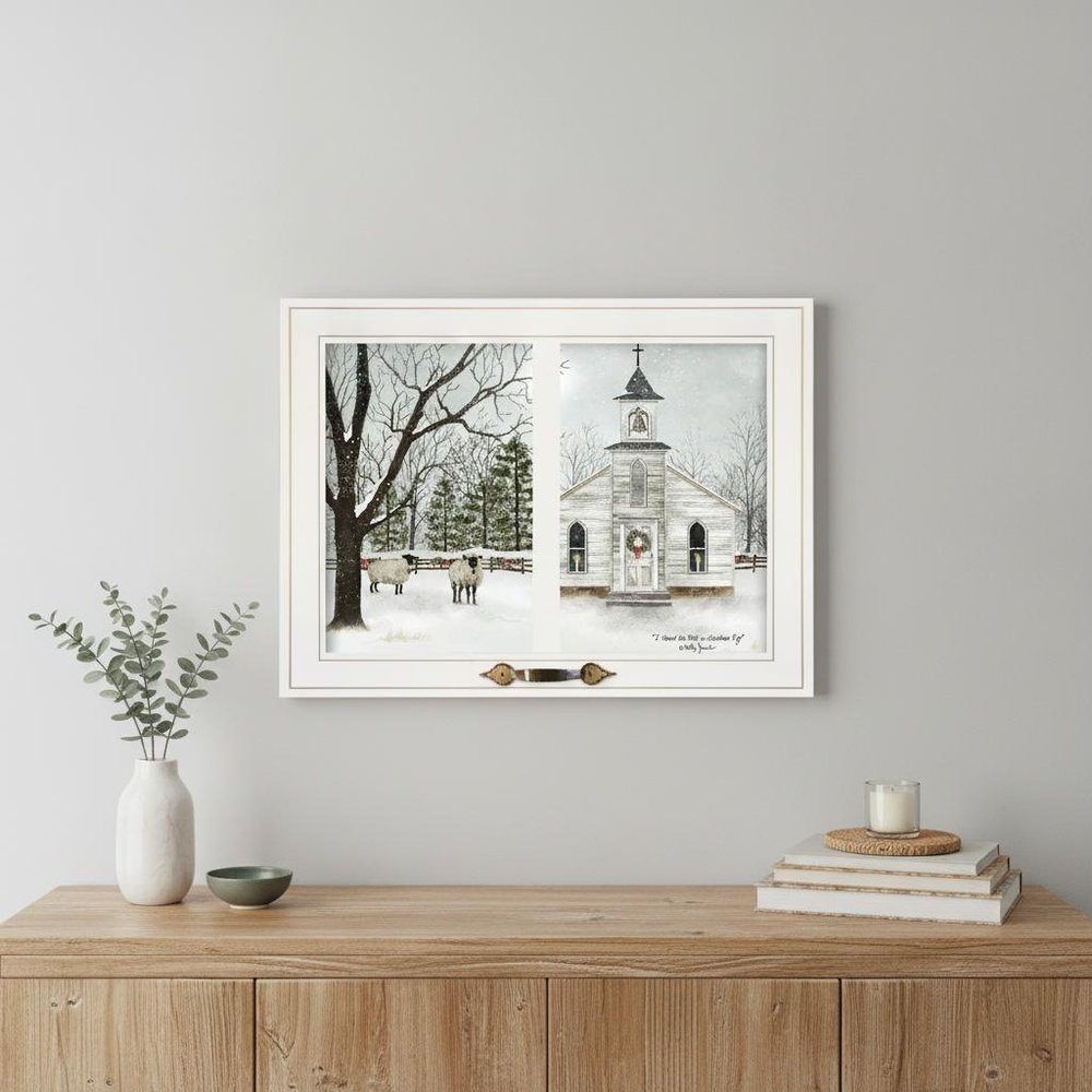 I Heard the Bells on Christmas Day 1 White Framed Print Wall Art HomeRoots