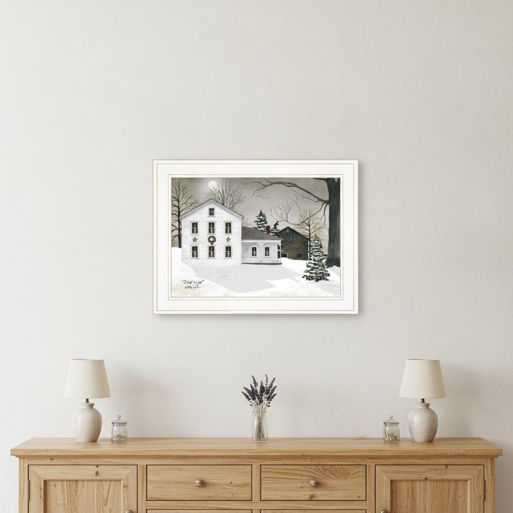 Silent Night 2 White Framed Print Wall Art HomeRoots