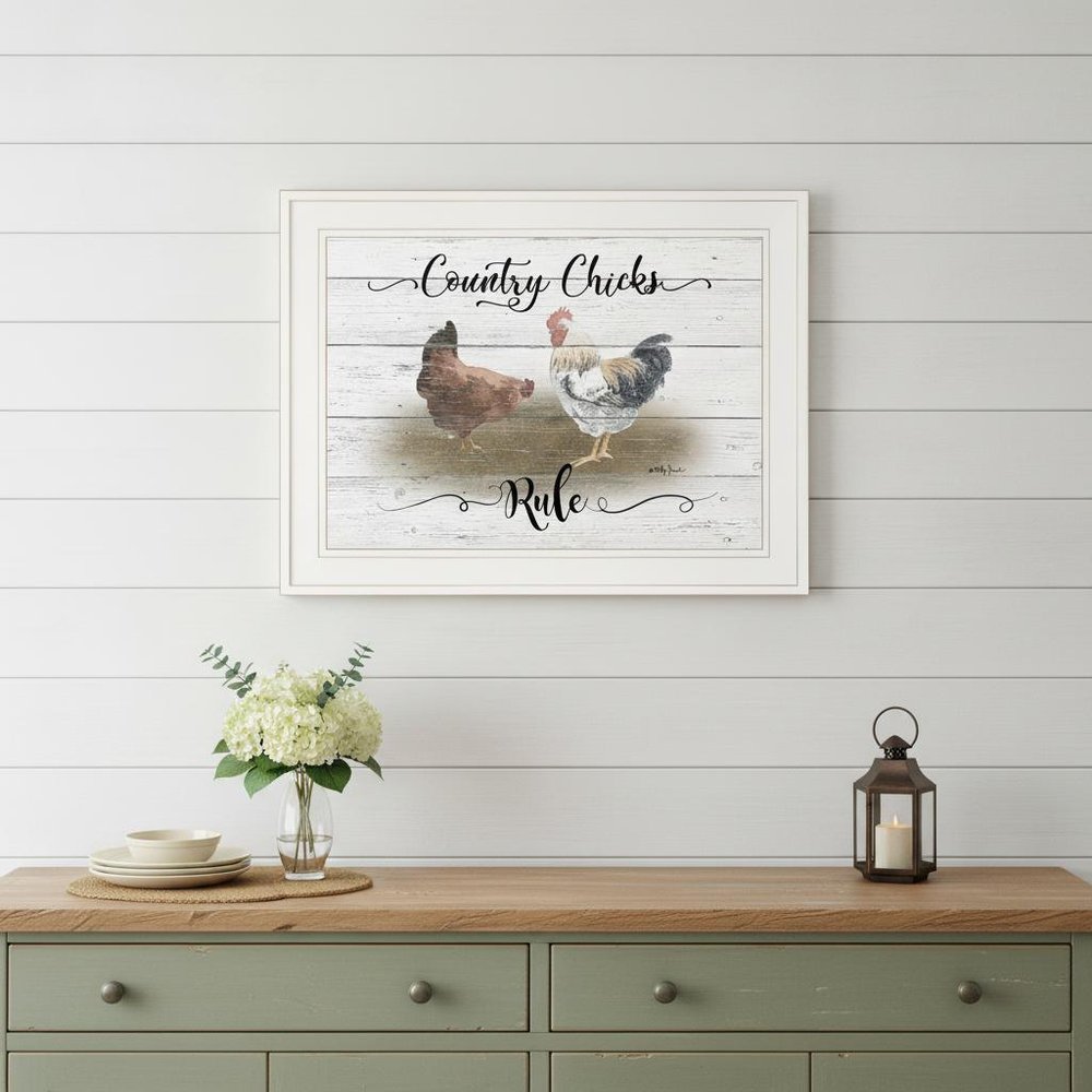 Country Chicks Rule 2 White Framed Print Wall Art HomeRoots