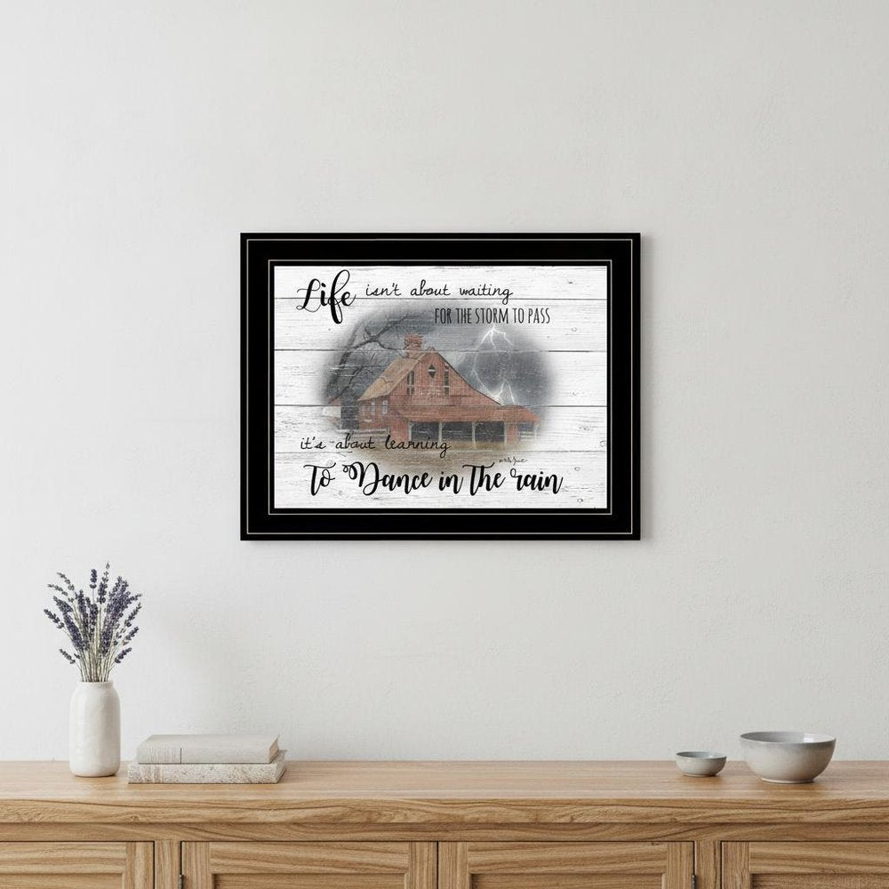 Storm Dance at the Farm Black Framed Print Wall Art HomeRoots