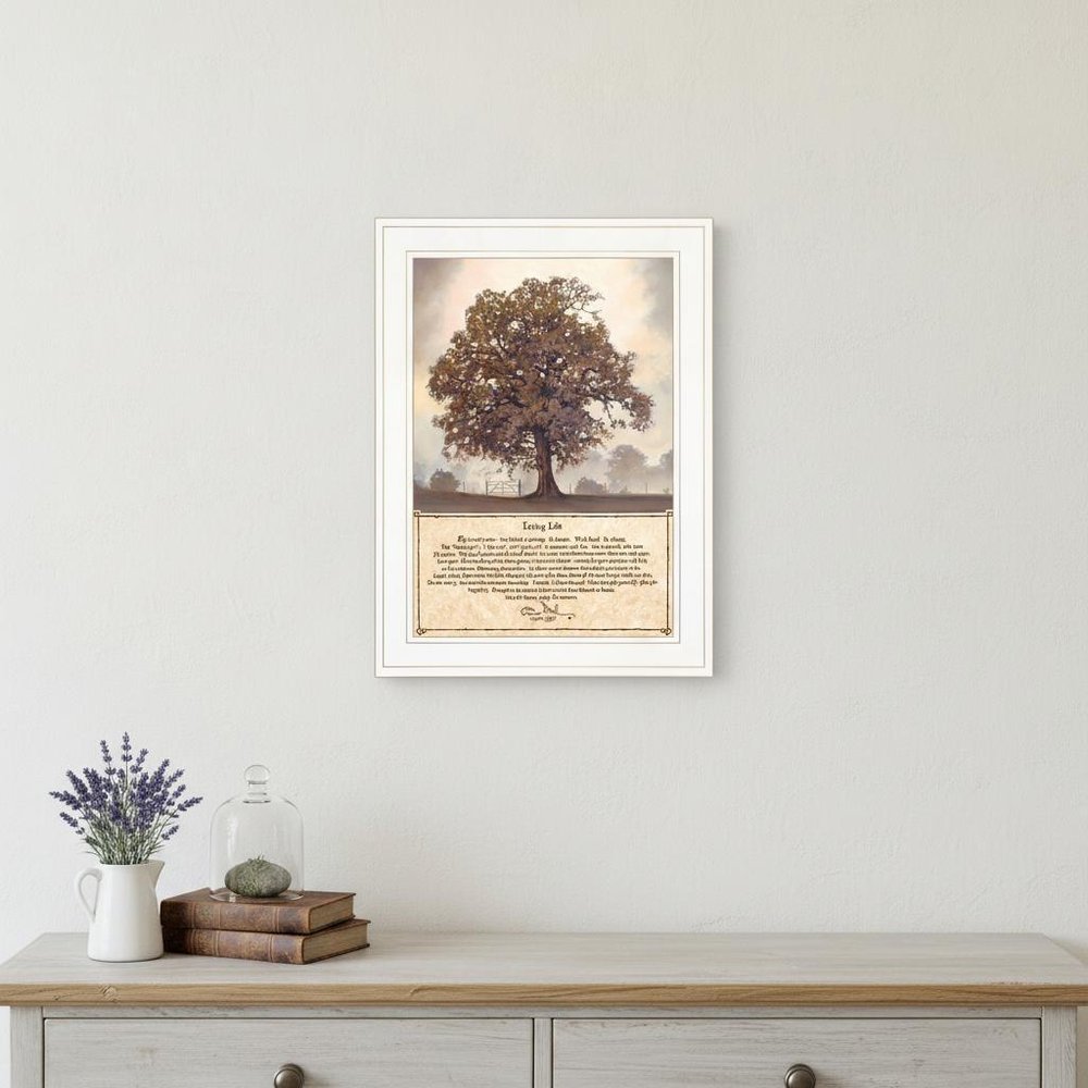 Living Life 5 White Framed Print Wall Art