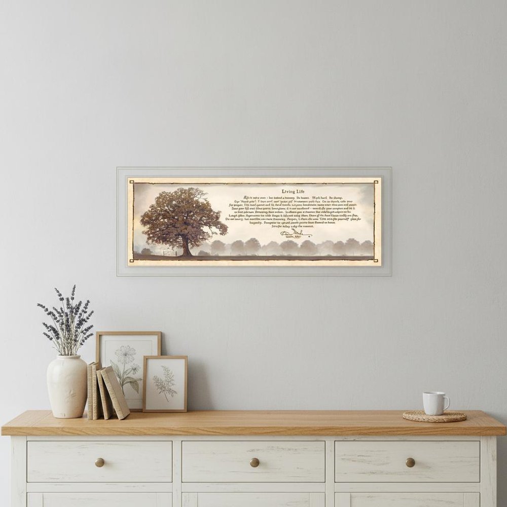 Living Life 10 White Framed Print Wall Art HomeRoots