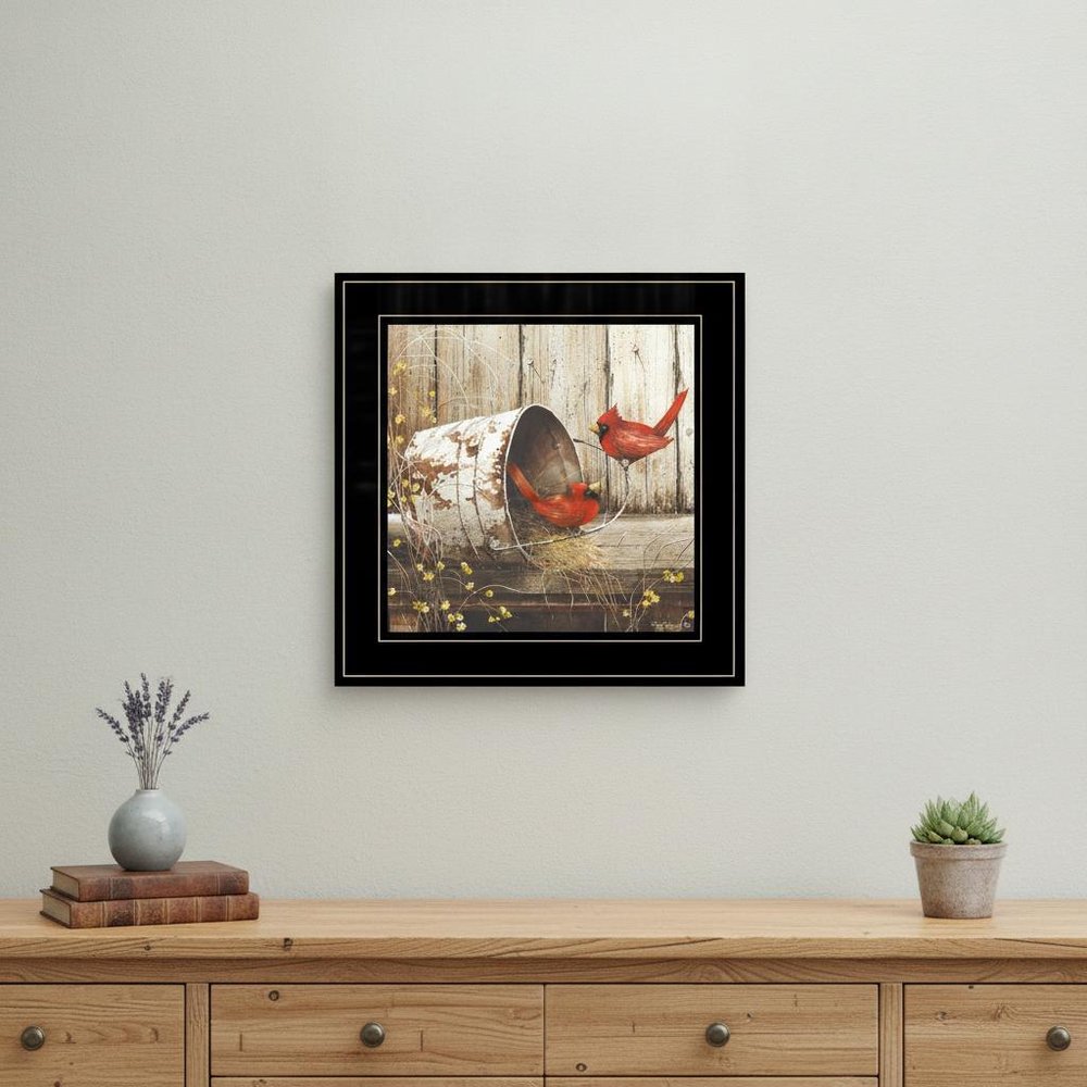 Playing Around 15x15 Black Framed Print Wall Art HomeRoots
