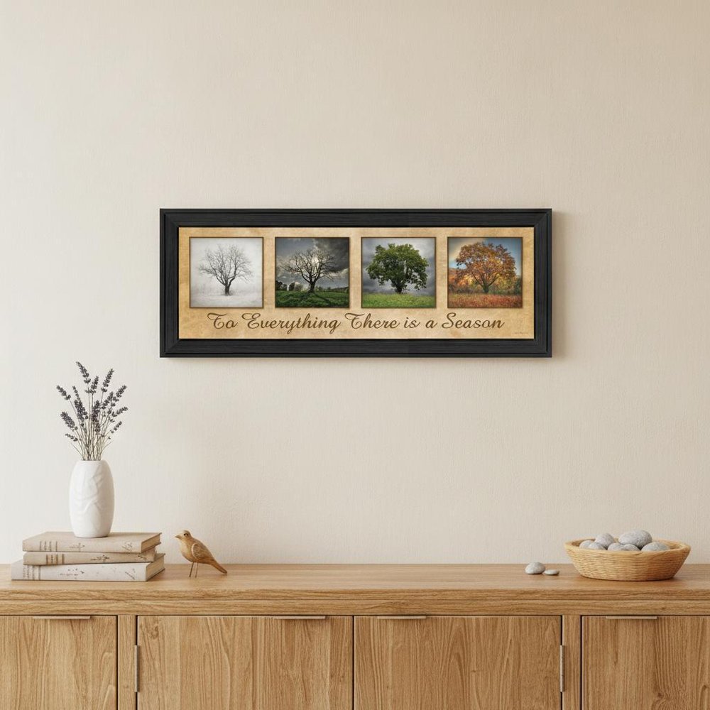 There is a Season Big Trees Black Framed Print Wall Art HomeRoots