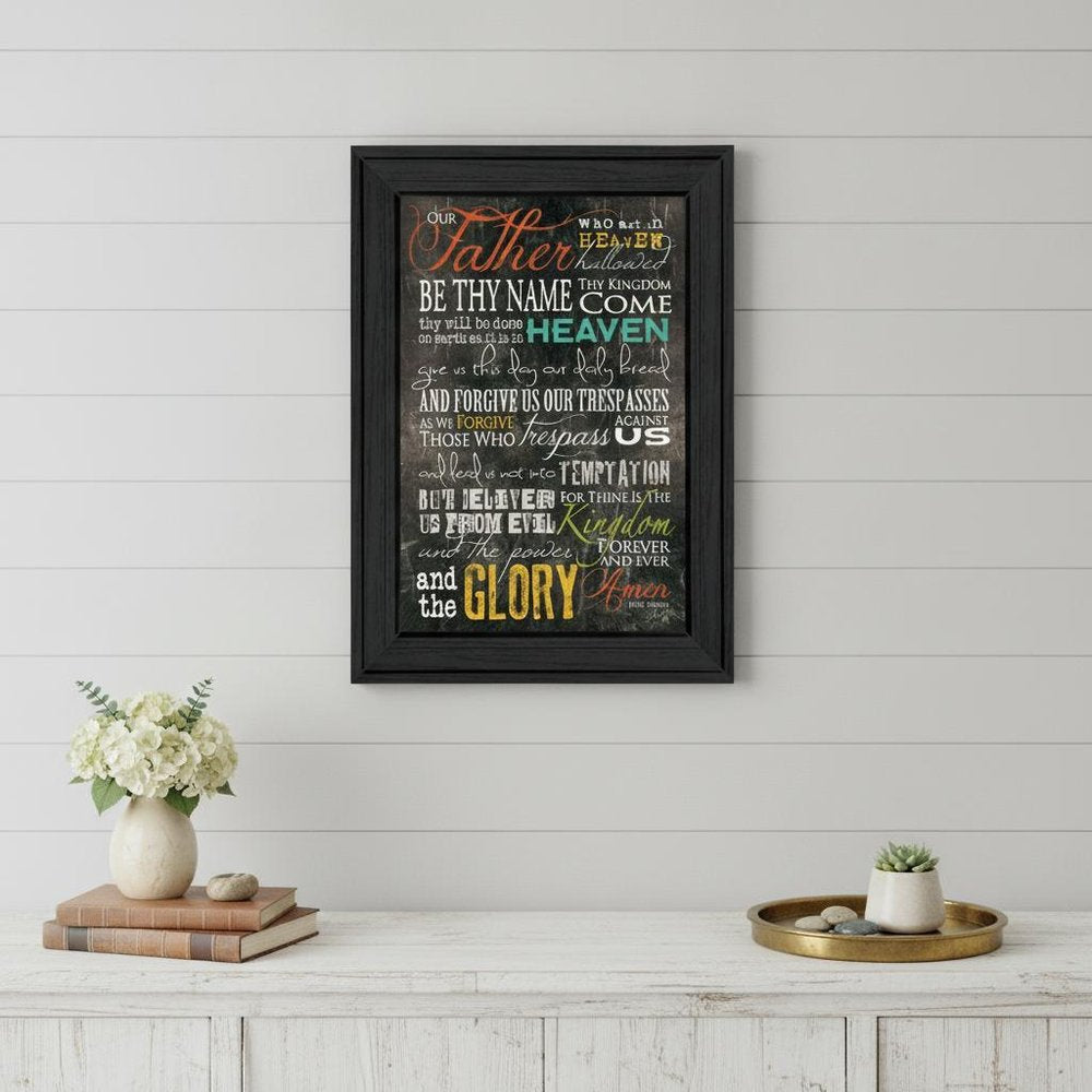 The Lords Prayer 3 Black Framed Print Wall Art HomeRoots