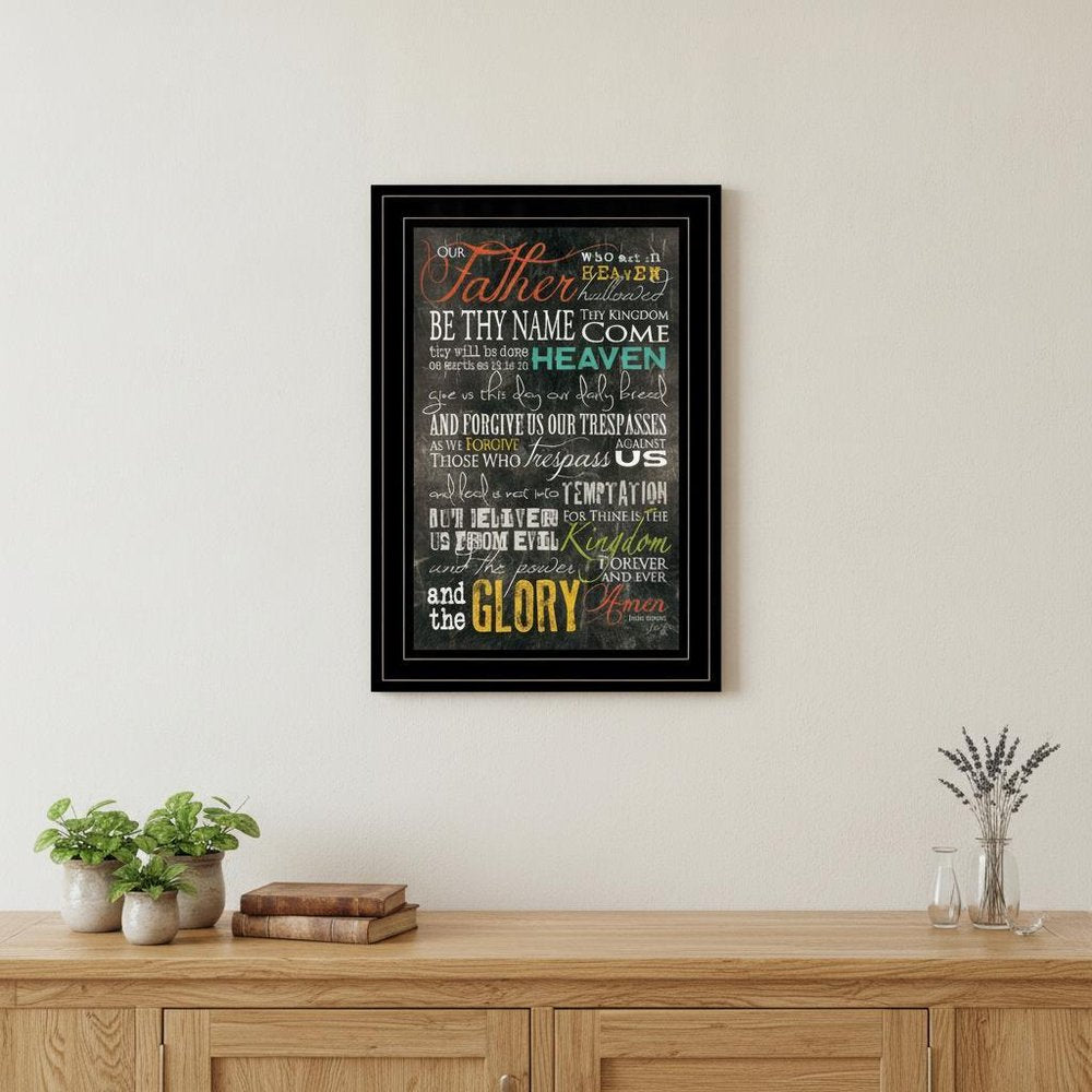 The Lords Prayer 4 Black Framed Print Wall Art HomeRoots