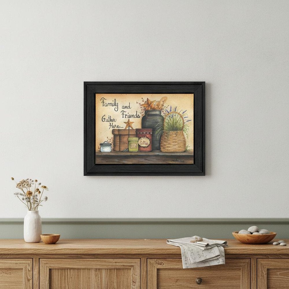 Family and Friends 3 Black Framed Print Wall Art HomeRoots