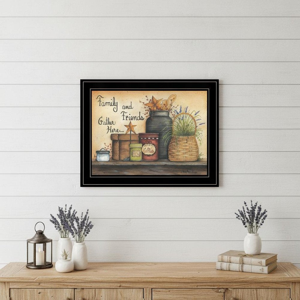 Family and Friends 4 Black Framed Print Wall Art HomeRoots