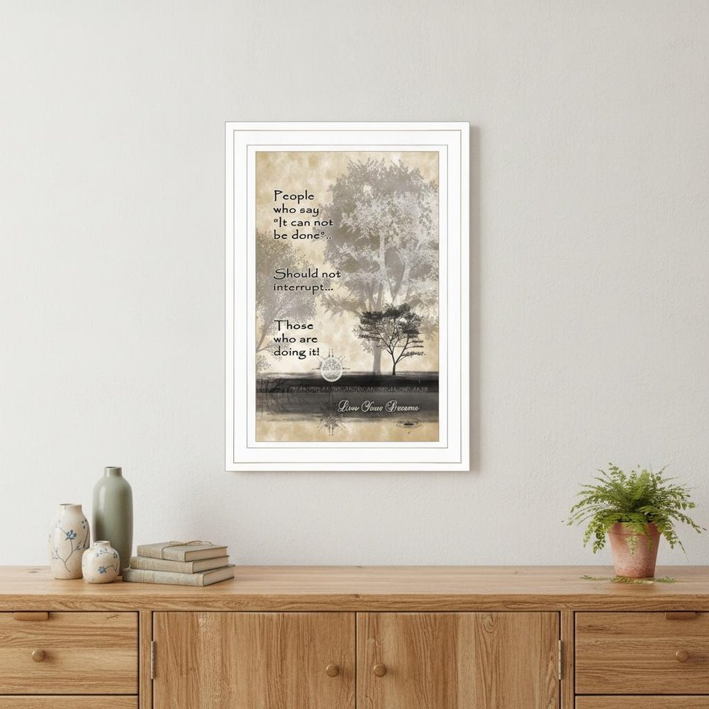 Live Your Dreams White Framed Print Wall Art HomeRoots