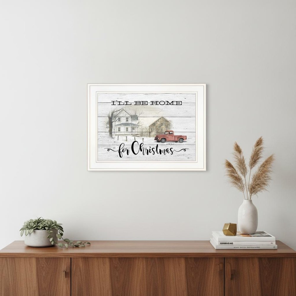 Ill be home for Christmas 2 White Framed Print Wall Art HomeRoots
