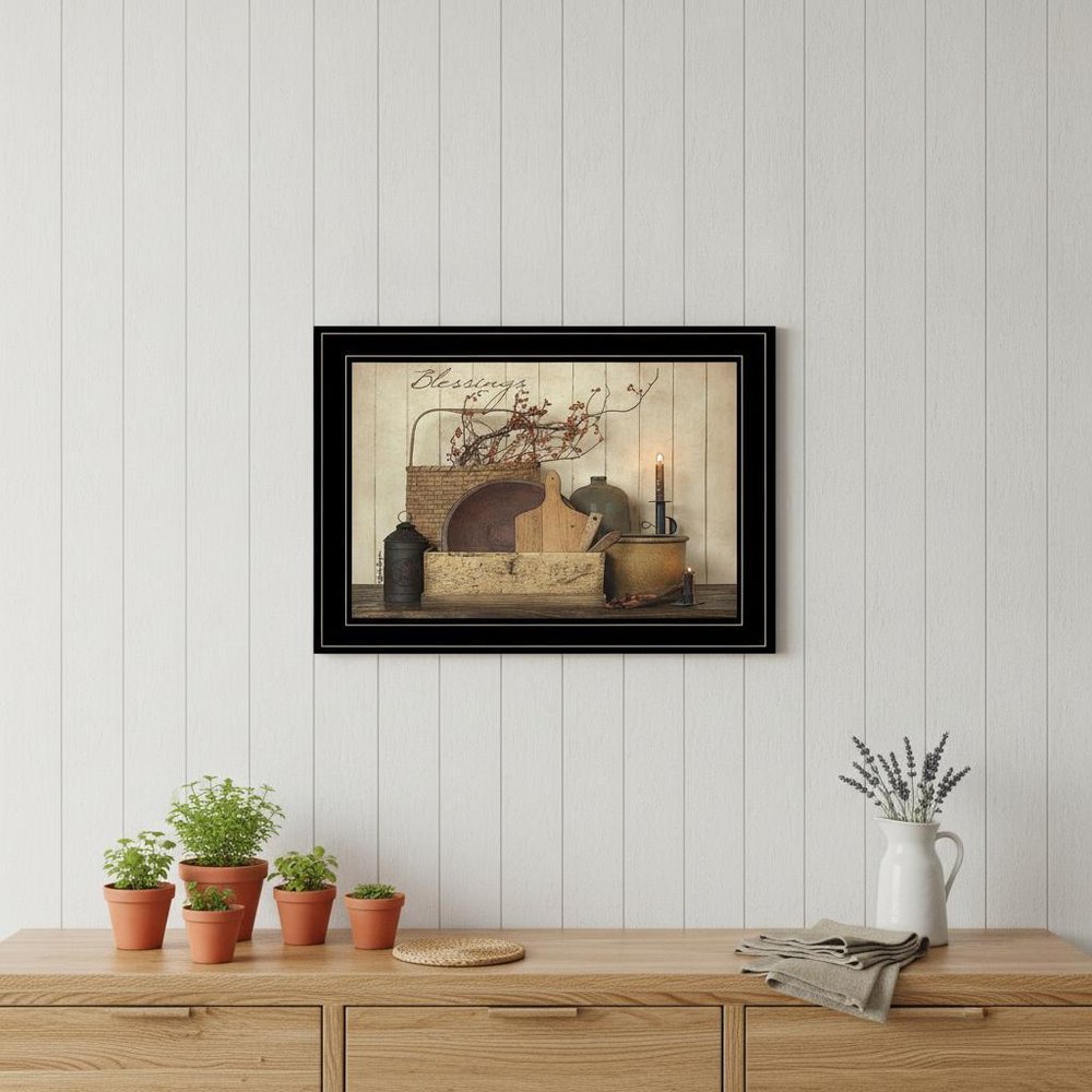 Count your Blessing 2 Black Framed Print Wall Art HomeRoots
