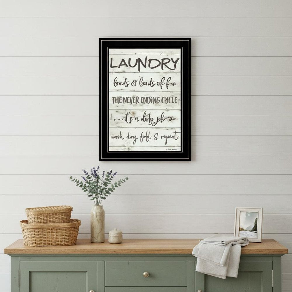 Laundry 2 Black Framed Print Bathroom Wall Art HomeRoots