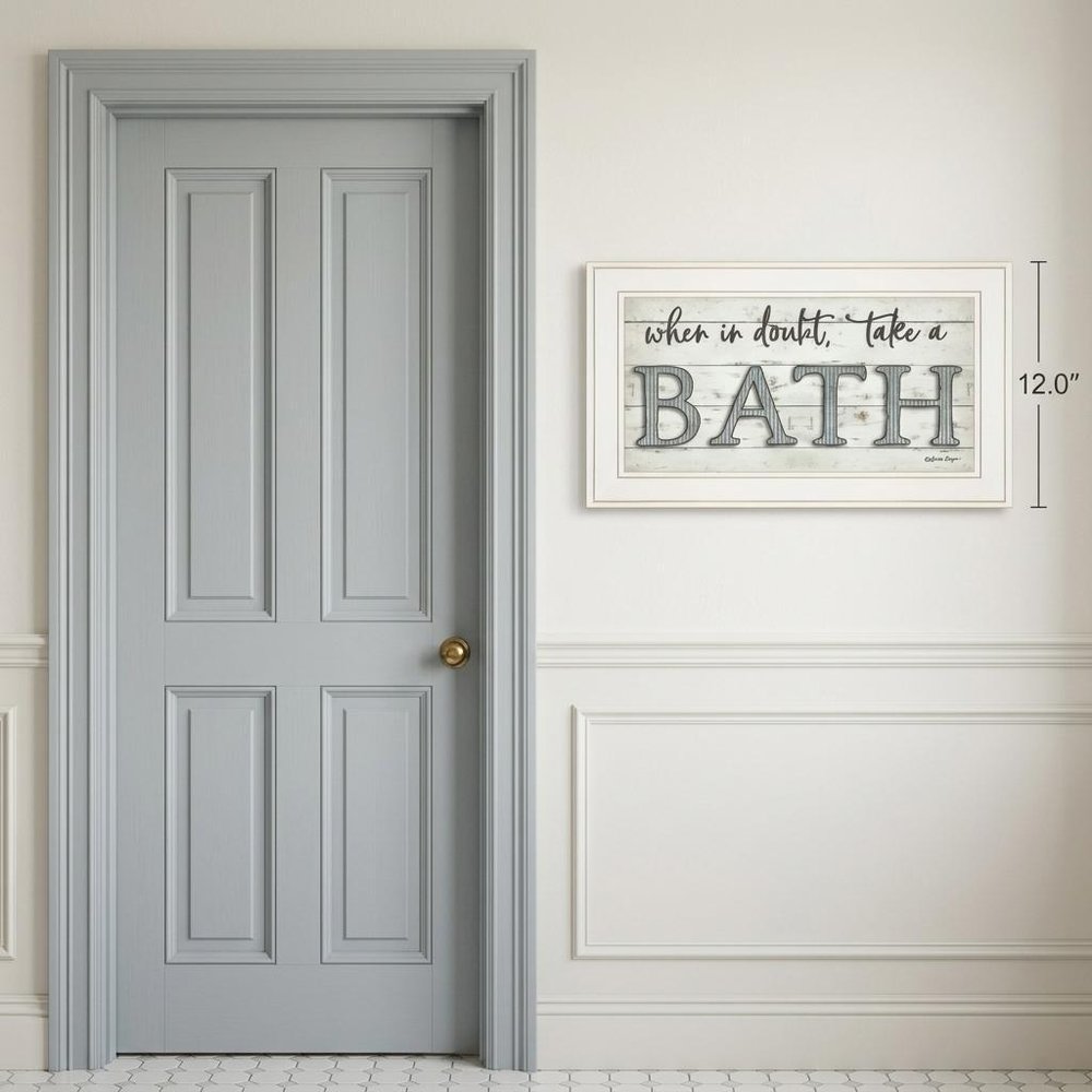 When in Doubt Take a Bath 2 White Framed Print Bathroom Wall Art HomeRoots