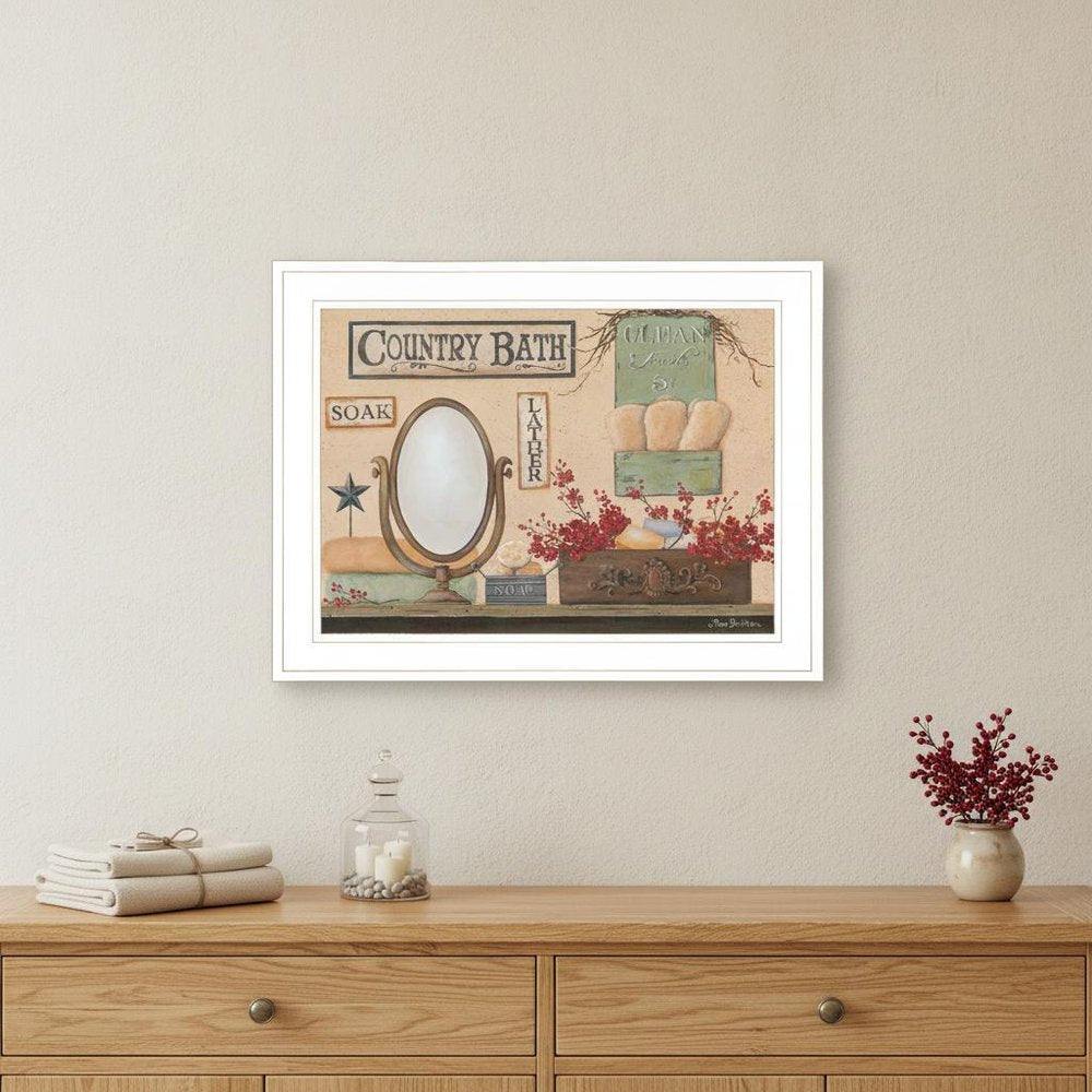 Country Bath 11 White Framed Print Bathroom Wall Art HomeRoots