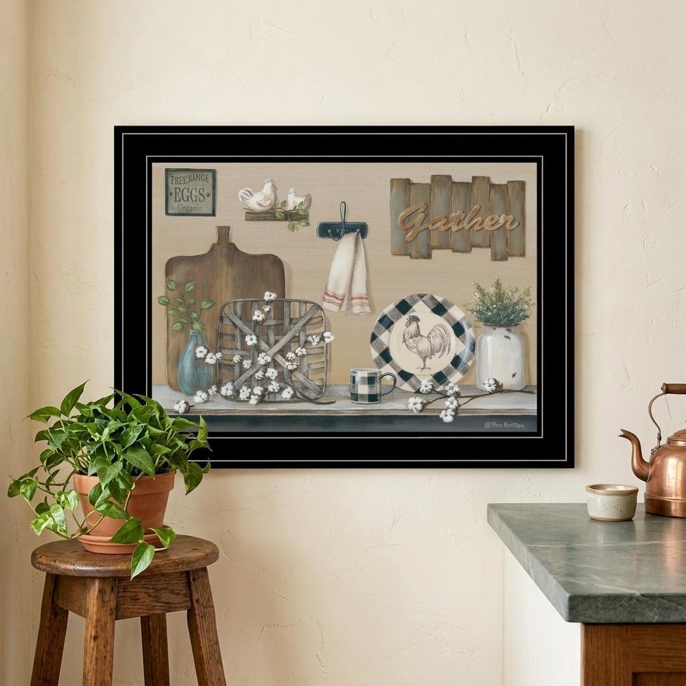 Farmhouse Kitchen Black Framed Print Kitchen Wall Art HomeRoots