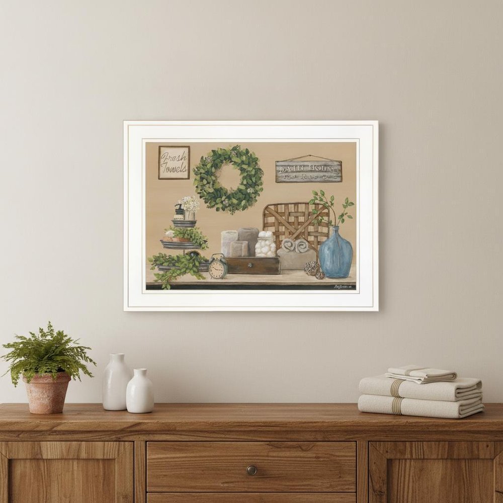 Farmhouse Bath I 2 White Framed Print Bathroom Wall Art HomeRoots