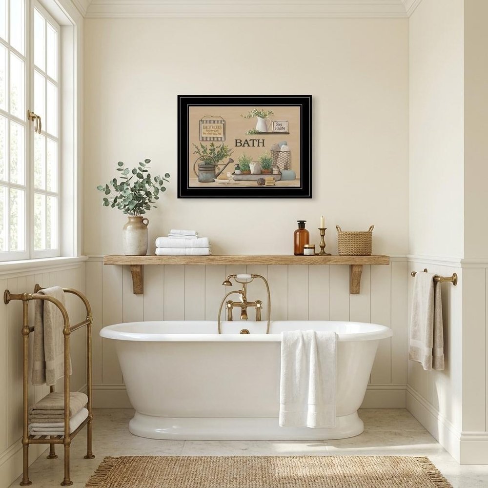 Farmhouse Bath Black Framed Print Bathroom Wall Art HomeRoots