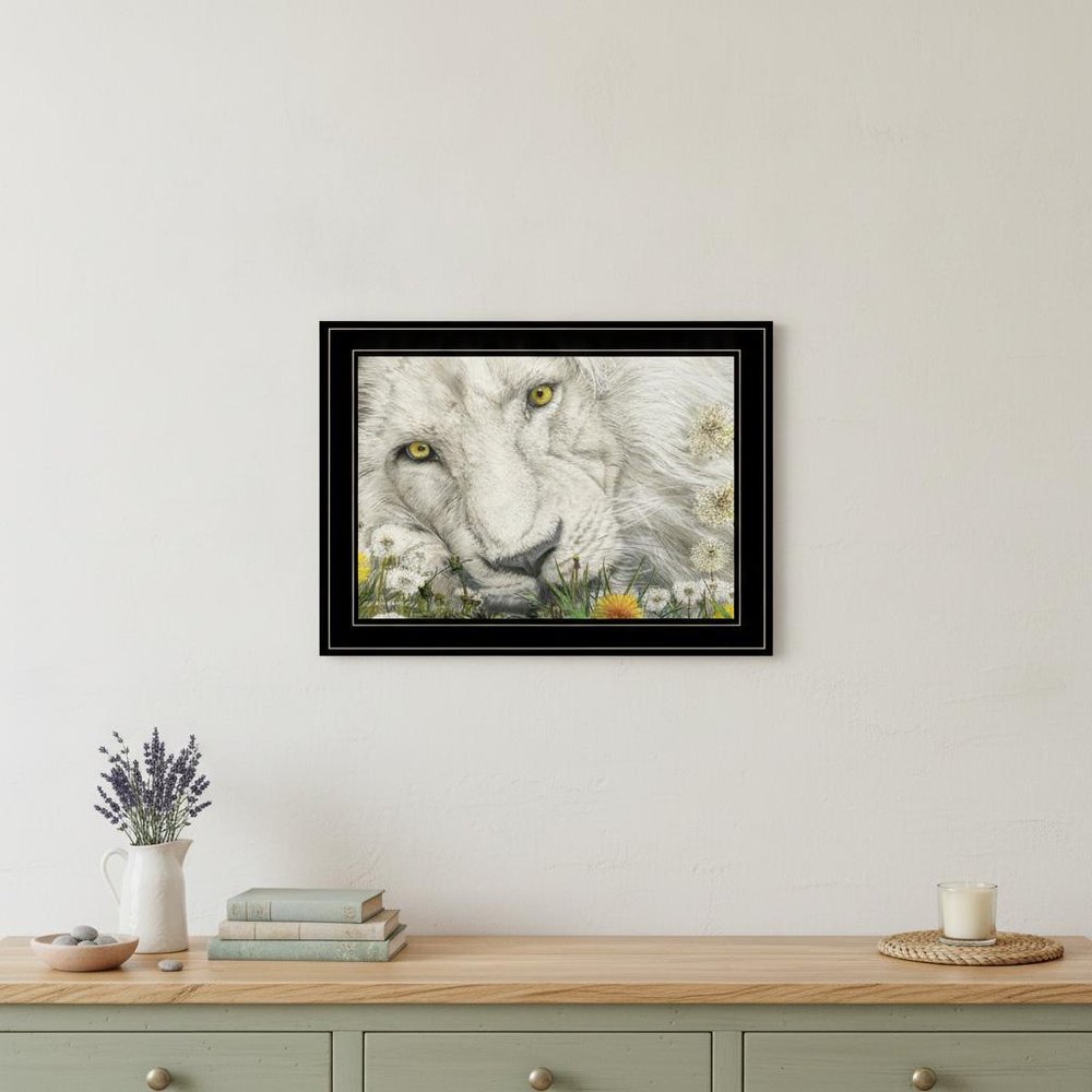 Dandy Lion 3 Black Framed Print Wall Art HomeRoots