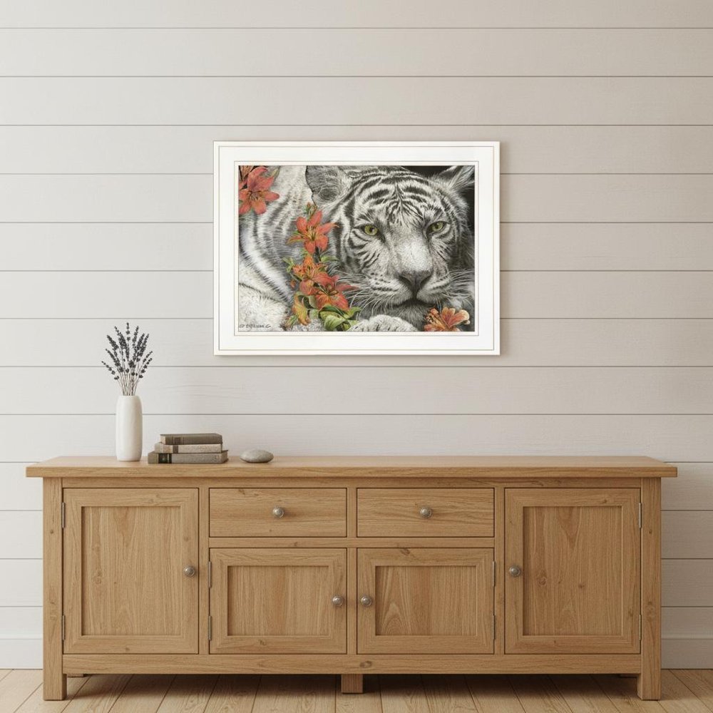 Tiger Lily 2 White Framed Print Wall Art HomeRoots