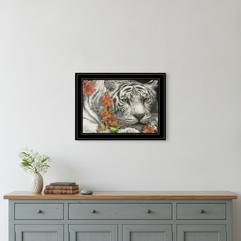 Tiger Lily 3 Black Framed Print Wall Art HomeRoots