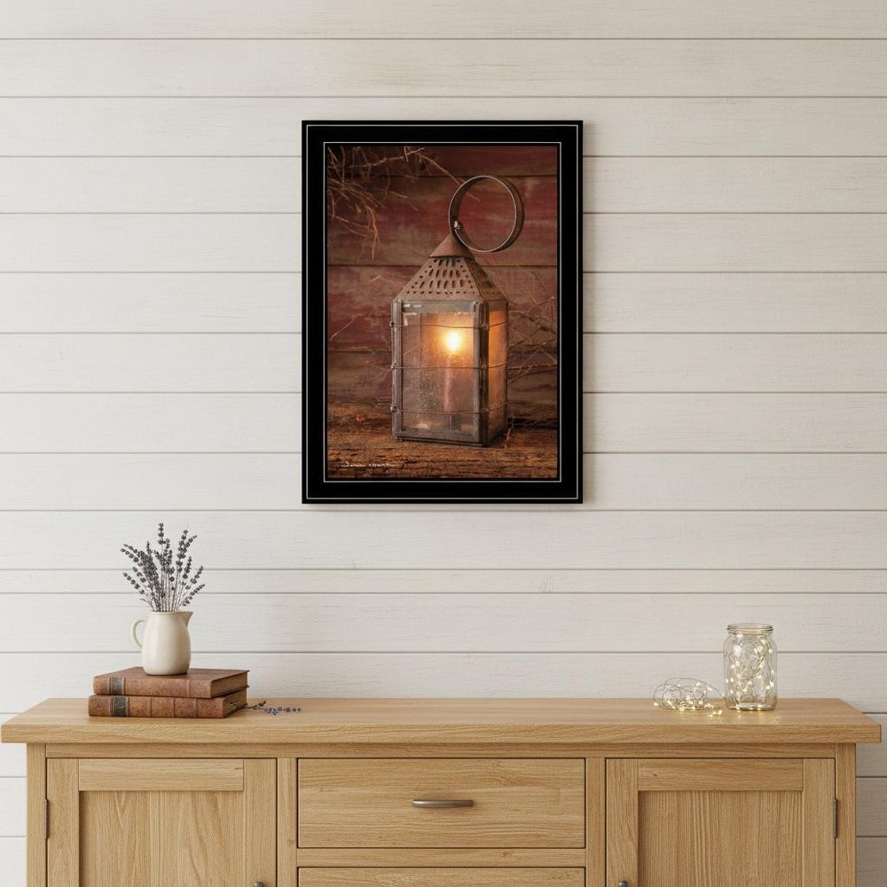 Innkeepers Lantern 1 Black Framed Print Wall Art HomeRoots