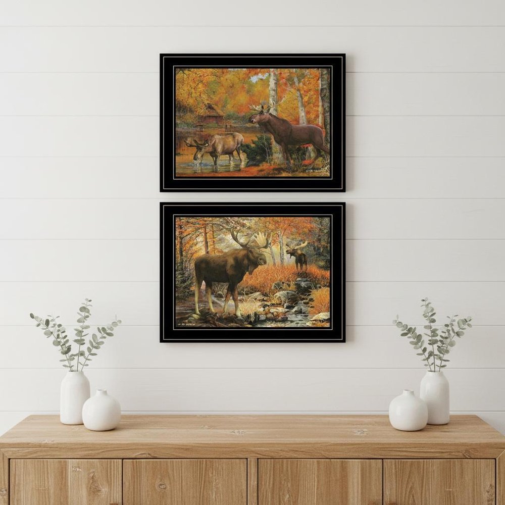 Set Of Two Great Outdoors 4 Black Framed Print Wall Art