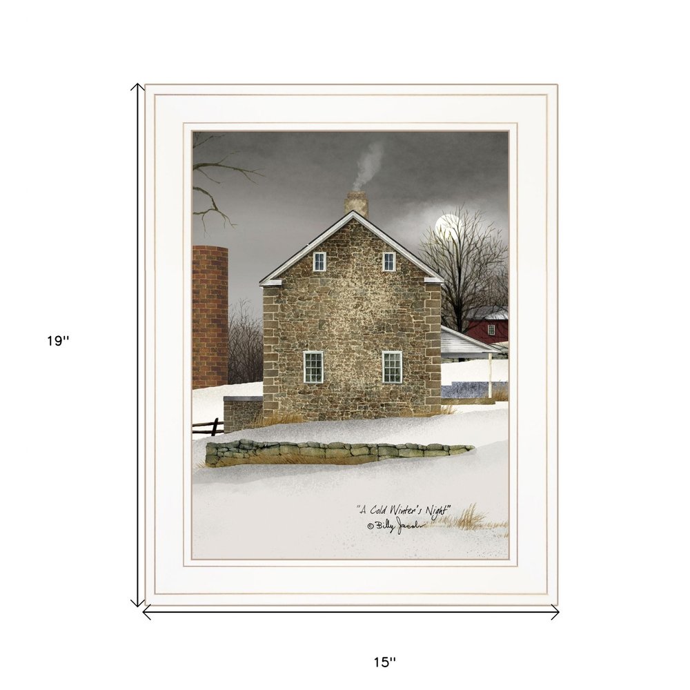 Cold Winters Night 1 White Framed Print Wall Art HomeRoots