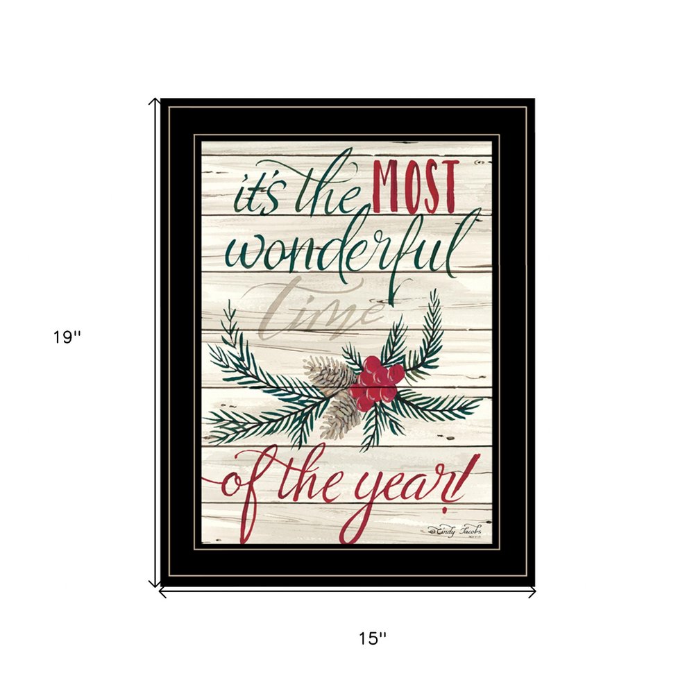 The Most Wonderful Time 2 Black Framed Print Wall Art HomeRoots