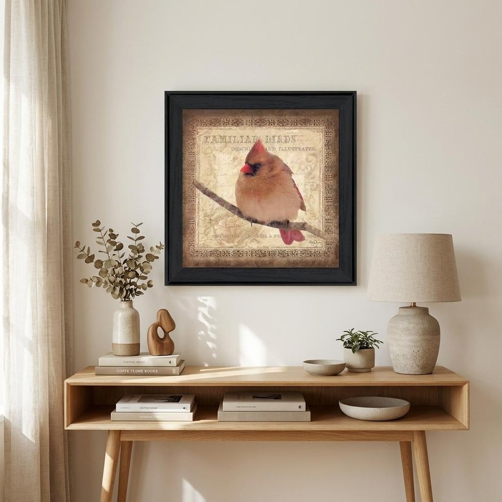Female Cardinal 2 Black Framed Print Wall Art HomeRoots
