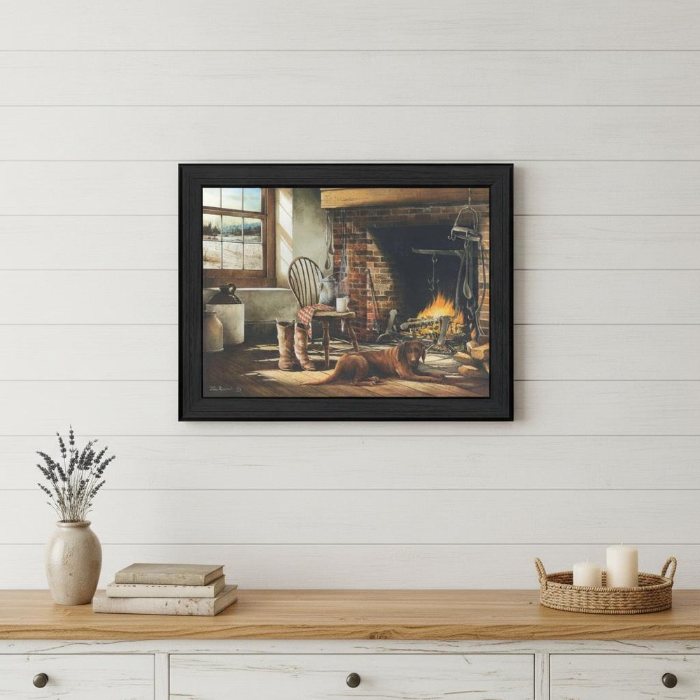 His Morning Coffee 1 Black Framed Print Wall Art HomeRoots