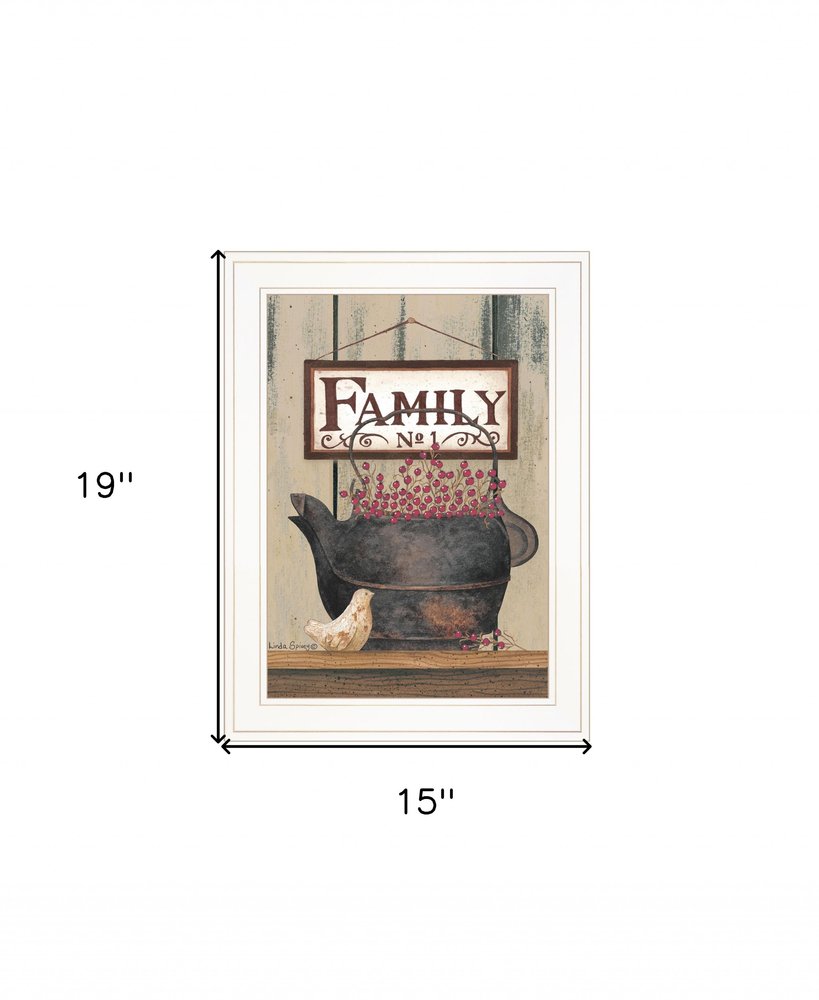 FAMILY NO1 White Framed Print Wall Art HomeRoots