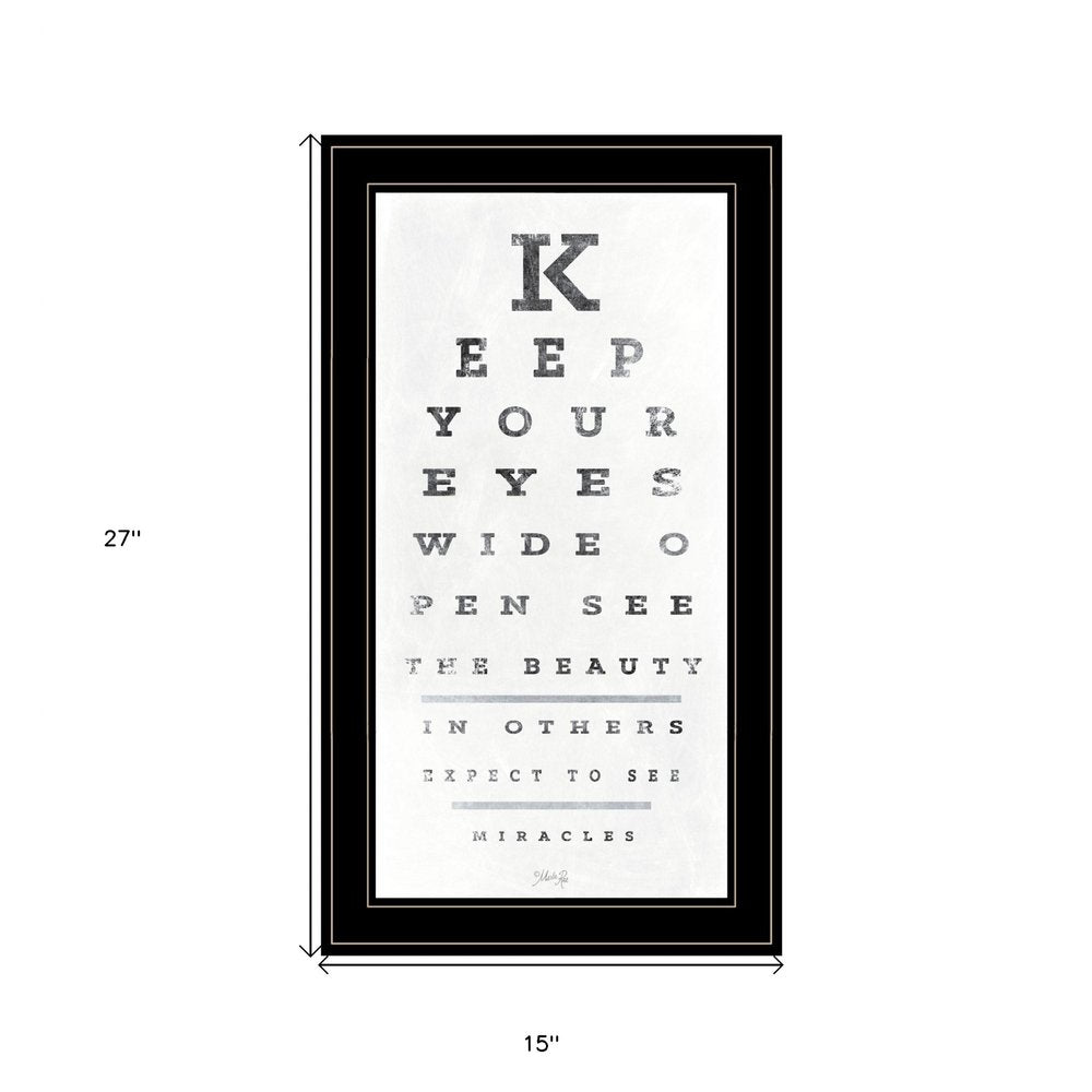 Eye Chart II 3 Black Framed Print Wall Art HomeRoots
