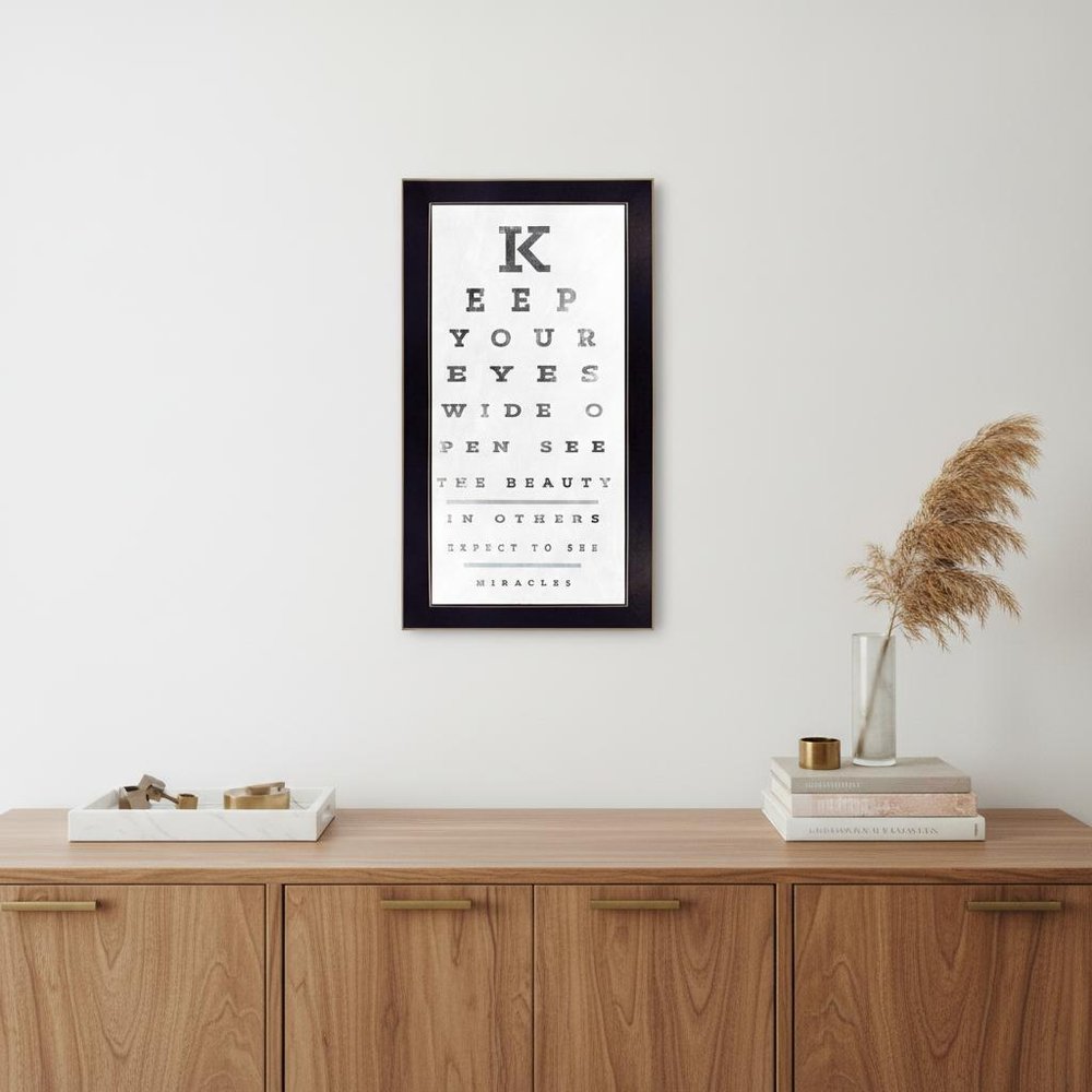 Eye Chart II 4 Black Framed Print Wall Art HomeRoots