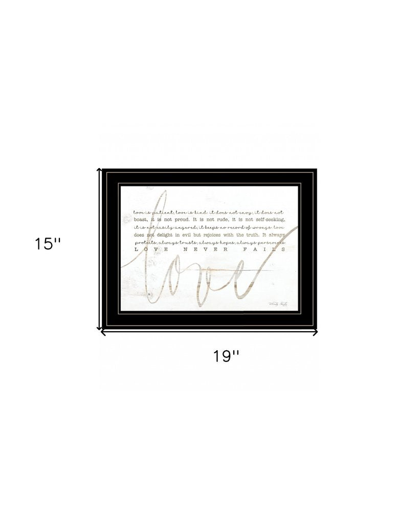 Love Never Fails 2 White Framed Print Wall Art HomeRoots