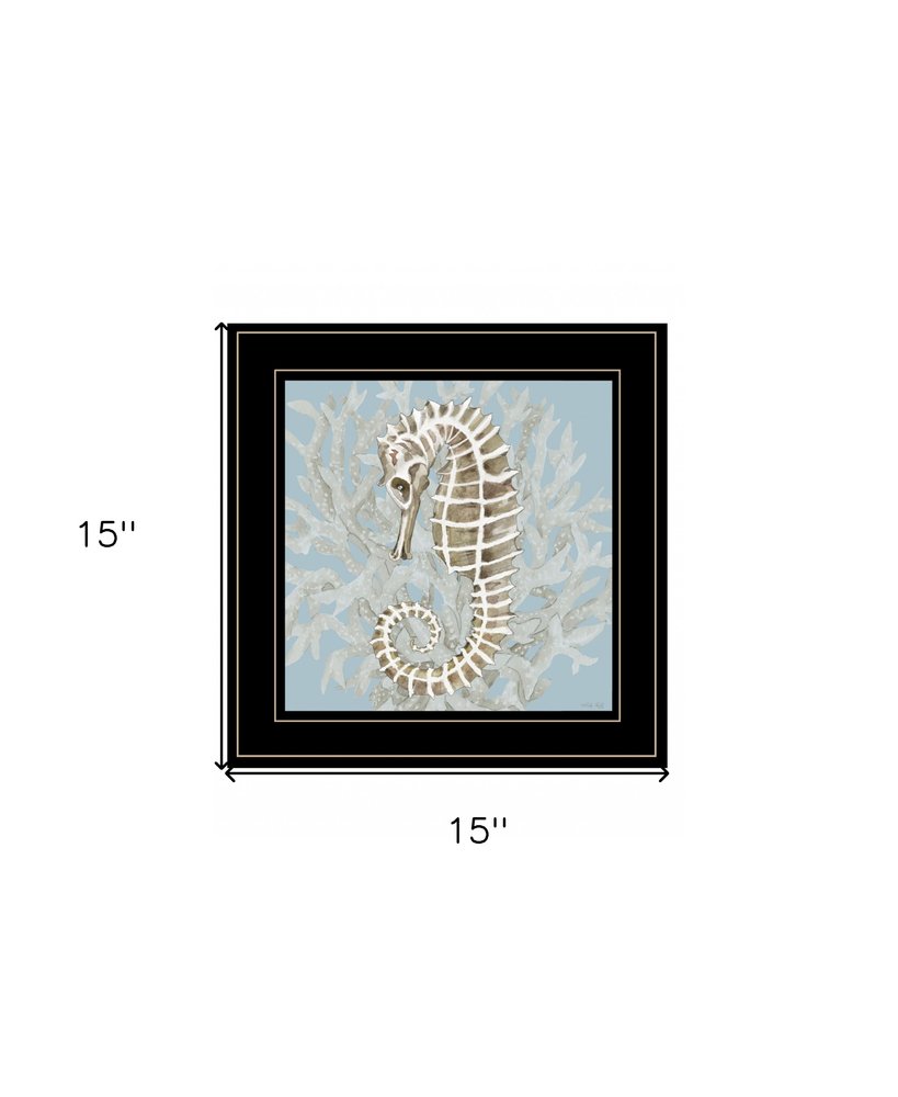 Coral Seahorse II 2 White Framed Print Wall Art HomeRoots