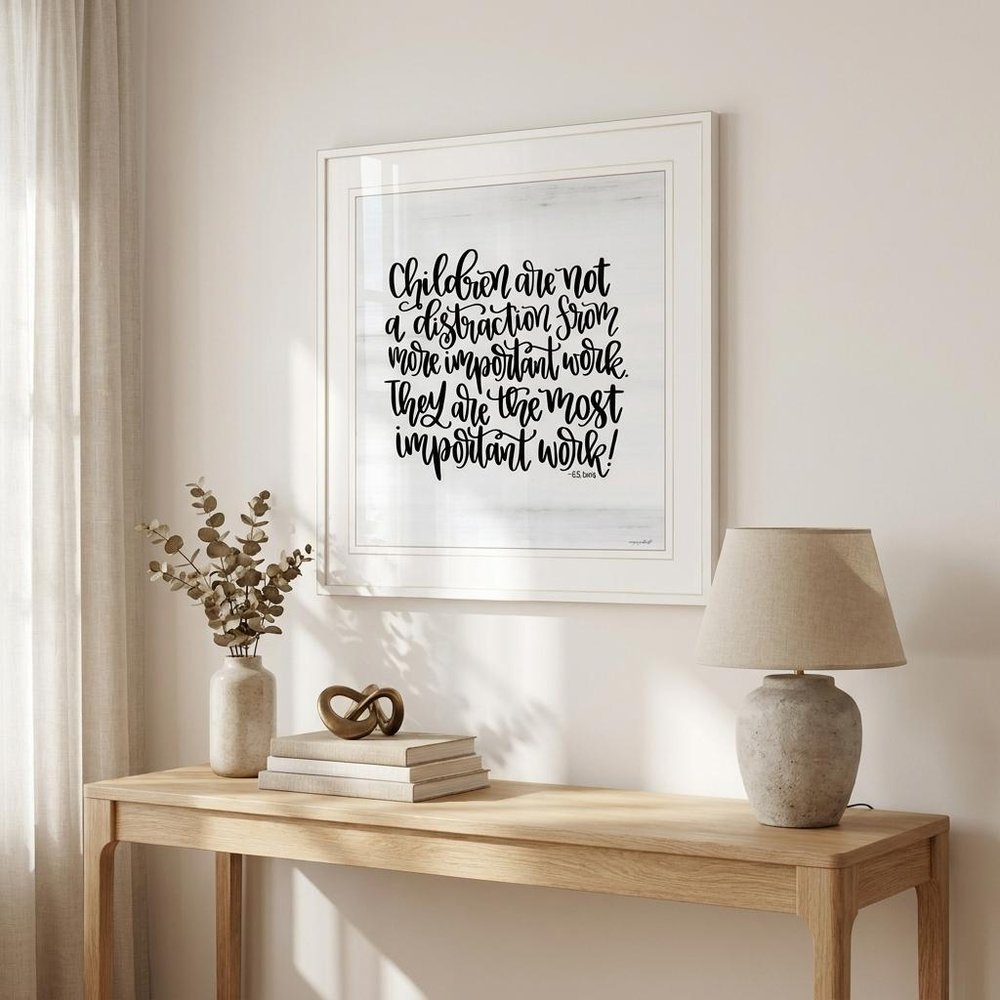 The Most Important Work 2 White Framed Print Wall Art HomeRoots