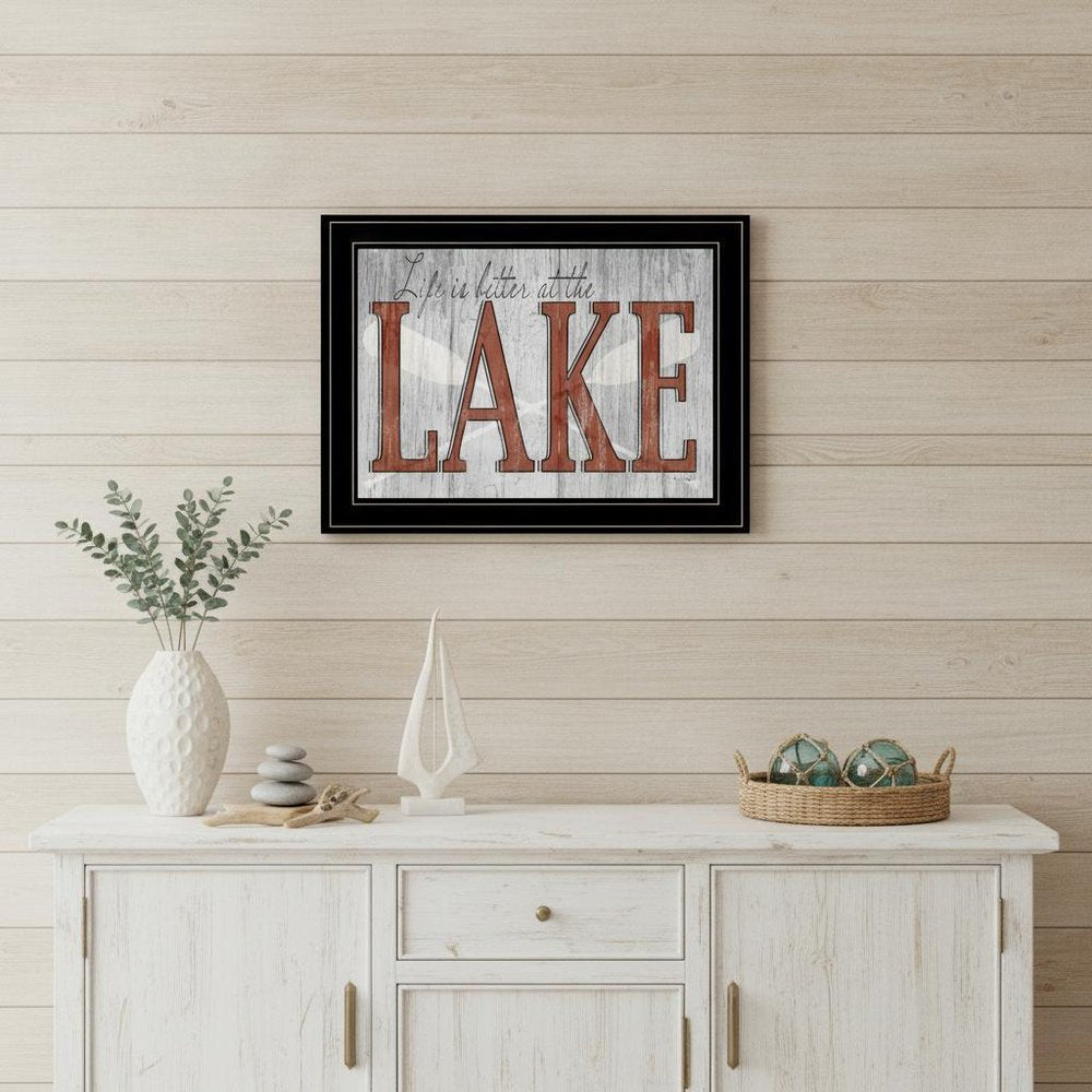 Life is Better at the Lake 2 Black Framed Print Wall Art HomeRoots