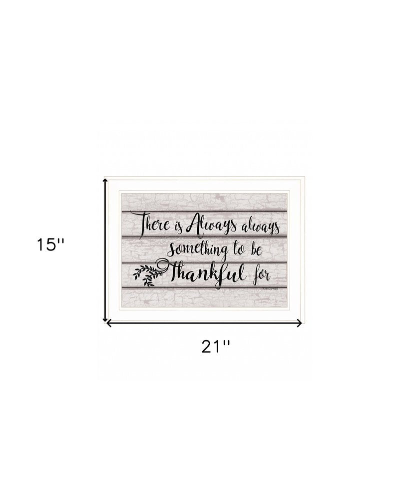 Always Thankful 2 White Framed Print Wall Art HomeRoots