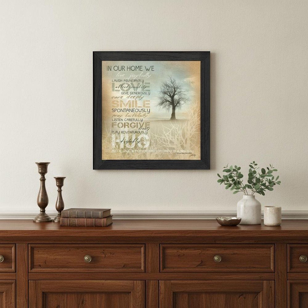 In Our Home 4 Black Framed Print Wall Art HomeRoots